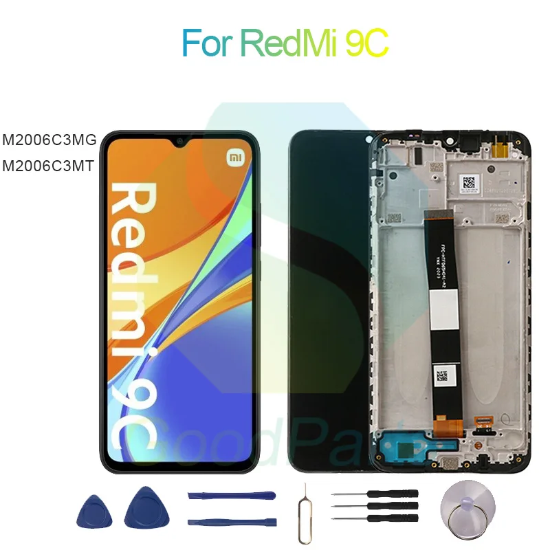 

For RedMi 9C Screen Display Replacement 1600*720 M2006C3MG, M2006C3MT For RedMi 9C LCD Touch Digitizer