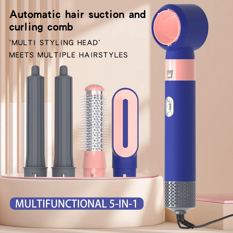 

5 in 1 Hot Air Comb Automatic Curling Rod Negative Ion Hair Care Straightener High Speed Hair Dryer Hair Styling Appliances 고데기