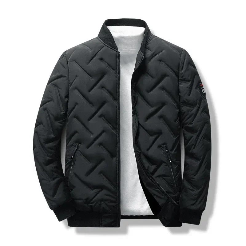 

Новая однотонная мужская куртка с воротником-стойкой, ветрозащитный пуховик с хлопковой подкладкой, теплая Толстая Мужская парка, зимняя повседневная мужская верхняя одежда 2024