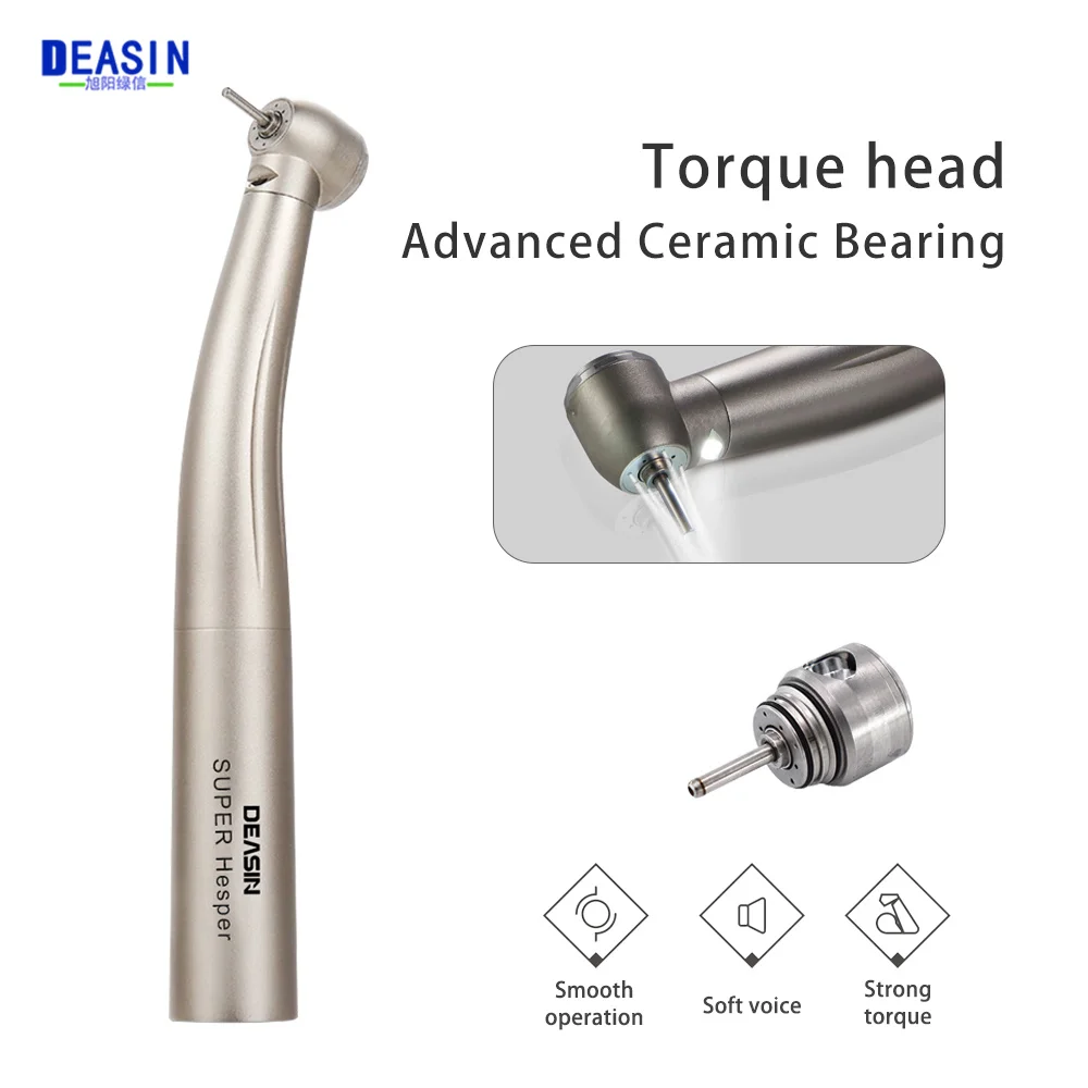 

Dentist 6 Hole Fiber Optic LED High Speed Air Turbine Handpiece Torque Head Compatible For Kavo Quick Coupling Super Powerful To