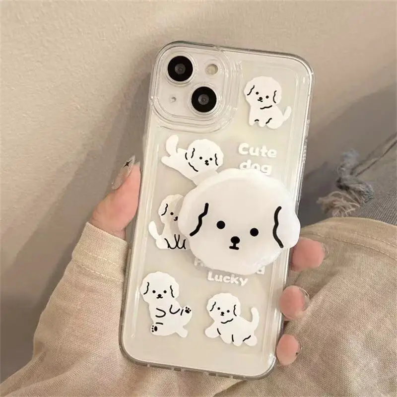 For iPhone 12 Pro 11 13 Mini 14 Pro Max XS X XR 7 8 Plus SE 2020 Cute Dog Grip Holder Transparent Phone Case 2024 NEW
For iPhone 12 Pro 11 13 Mini 14 Pro Max XS X XR 7 8 Plus SE 2020 Cute Dog Grip Holder Transparent Phone Case 2024 NEW