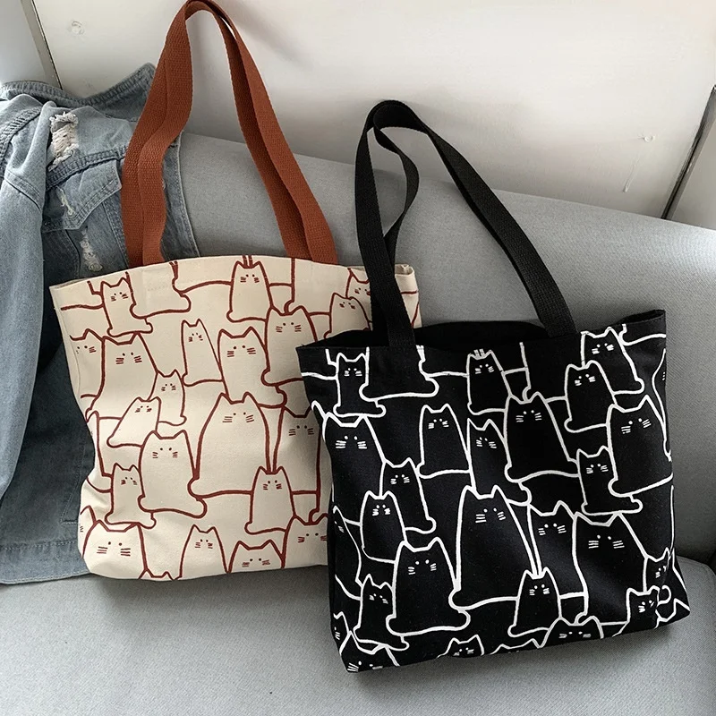 Canvas Bags Handbag for Women Shopper Cute Tote Bag with Zipper Designer Bag Japanese Style Cartoon Small Shoulder Bags
Canvas Bags Handbag for Women Shopper Cute Tote Bag with Zipper Designer Bag Japanese Style Cartoon Small Shoulder Bags