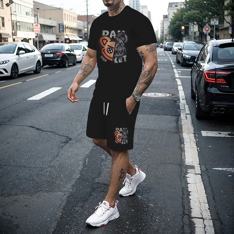 2024 new popular men's gym sportswear short sleeved T-shirt and sports shorts summer casual jogging pants set men's two-piece se
2024 new popular men's gym sportswear short sleeved T-shirt and sports shorts summer casual jogging pants set men's two-piece se