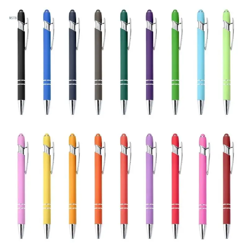 

6 Pieces 2-in-1 Stylus Ballpoint Pen Retractable Ballpoint Pen Office Signing Pen Business Gift Pen for Women Men Dropship