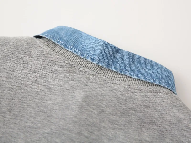 2025 New Style Kids Clothes Pullover Cotton Fake Two-Piece Sweatshirt 2-7Y Children Boys Girl Bear Print Casual Fleece Lined Top 2025 New Style Kids Clothes Pullover Cotton Fake Two-Piece Sweatshirt 2-7Y Children Boys Girl Bear Print Casual Fleece Lined Top