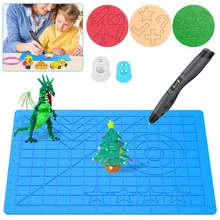 3D Pen Mat with Basic Template Multi Purpose Soft Silicone Mat 3D Drawing Templates Copy Board with Finger Cap for Childre
3D Pen Mat with Basic Template Multi Purpose Soft Silicone Mat 3D Drawing Templates Copy Board with Finger Cap for Childre