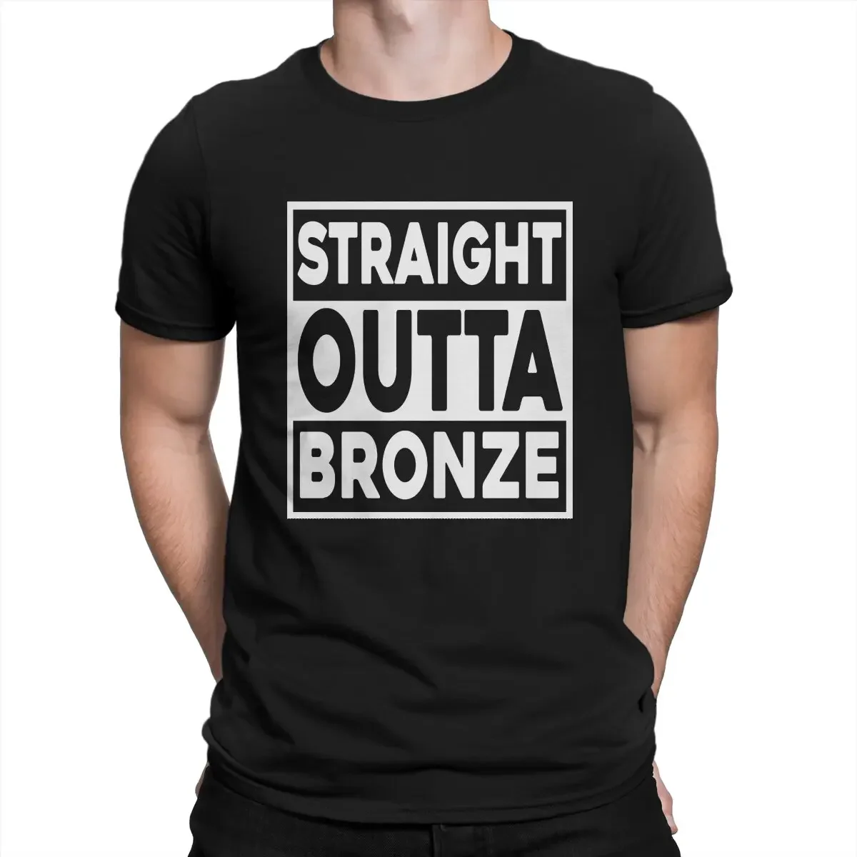 

A132 Straight Outta Bronze Essential Unique Cotton Tees Short Sleeve League of Legends LOL Competitive Games T Shirts