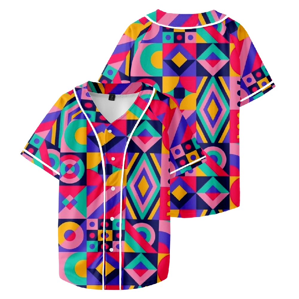 Colorful Geometric Pattern Baseball T-shirt 3D Prints Unisex Short Sleeve Tee Casual Streetwear Women Men Clothes
Colorful Geometric Pattern Baseball T-shirt 3D Prints Unisex Short Sleeve Tee Casual Streetwear Women Men Clothes