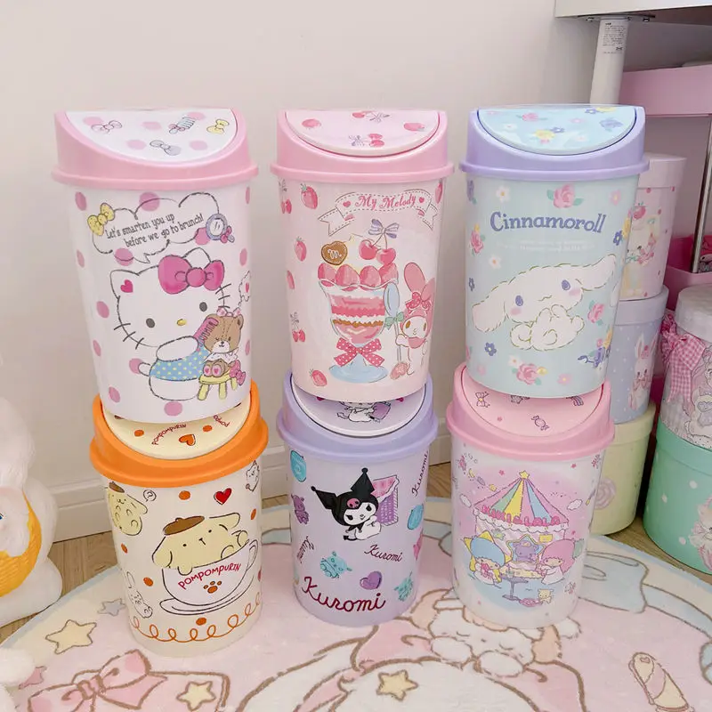 Kawaii Sanrio Hello Kitty Kuromi Cinnamoroll Waste Bin Trash Can Swingbin Garbage Bin Toilet Paper Extra Heavy Paper Basket Girl
Kawaii Sanrio Hello Kitty Kuromi Cinnamoroll Waste Bin Trash Can Swingbin Garbage Bin Toilet Paper Extra Heavy Paper Basket Girl