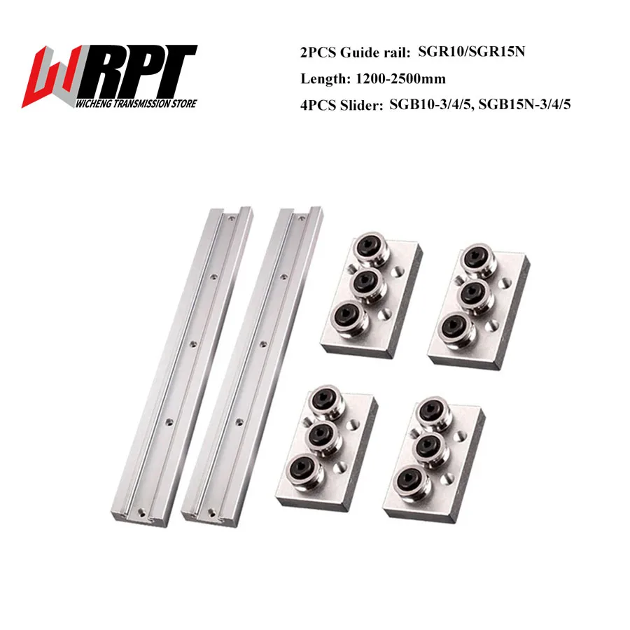 2PCS Built-In Dual-Axis Linear Guide SGR10 SGR15N 1200-2550mm+4PCS Roller Slider SGB10/15N With 3/4/5 Wheel Locking Slider CNC
2PCS Built-In Dual-Axis Linear Guide SGR10 SGR15N 1200-2550mm+4PCS Roller Slider SGB10/15N With 3/4/5 Wheel Locking Slider CNC