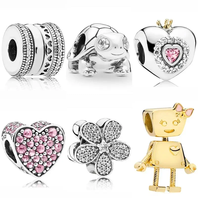Bright-eyed Turtle Daisy Flower Pink Princess Heart Bot Beads Fit 925 Sterling Silver Charm Bracelet DIY Jewelry
Bright-eyed Turtle Daisy Flower Pink Princess Heart Bot Beads Fit 925 Sterling Silver Charm Bracelet DIY Jewelry