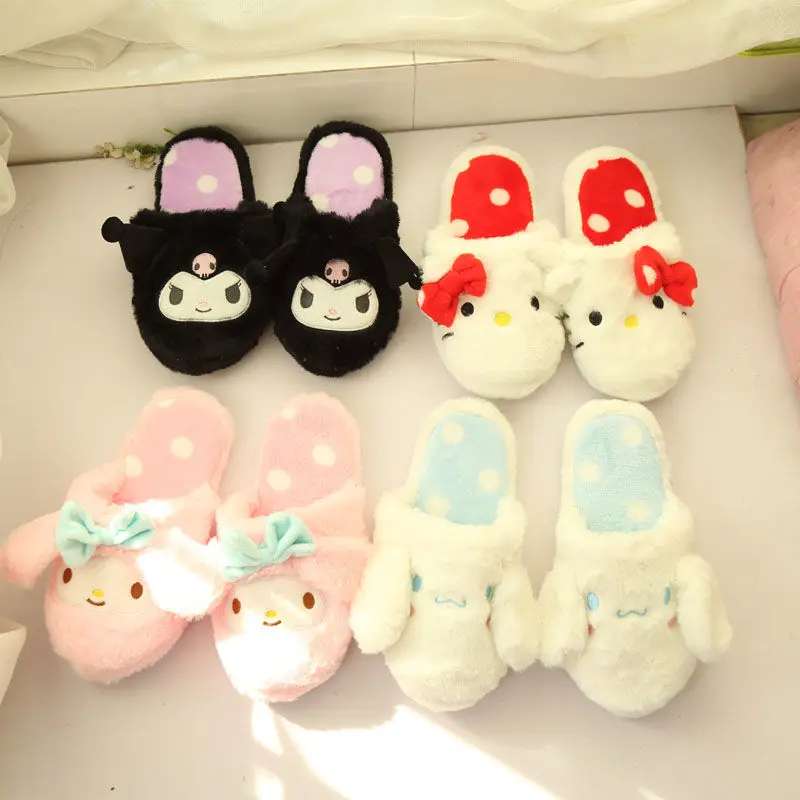 Kawaii Sanrio Cartoon Kuromi Mymelody Cinnamoroll Hellokitty Plush Home Slippers Silent Indoor Soft-Sole Cotton Slippers
Kawaii Sanrio Cartoon Kuromi Mymelody Cinnamoroll Hellokitty Plush Home Slippers Silent Indoor Soft-Sole Cotton Slippers