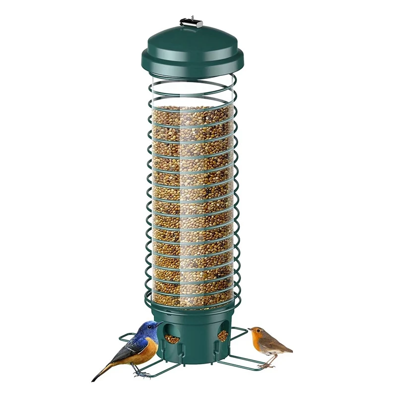 Кормушка для птиц на открытом воздухе, кормушка для птиц с защитой от белки, металлическая кормушка для семян диких птиц, легкая установка, простота использования
Кормушка для птиц на открытом воздухе, кормушка для птиц с защитой от белки, металлическая кормушка для семян диких птиц, легкая установка, простота использования