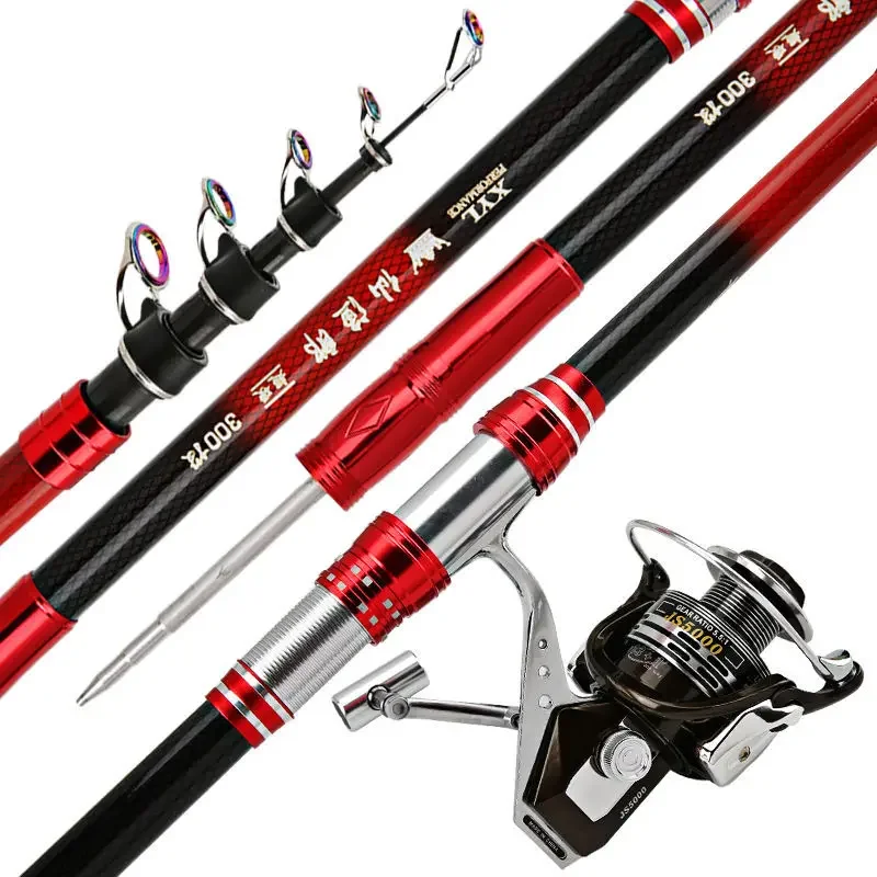 2.1M-4.5M Best Telescopic Portable Rotary Fishing Rod Long shot CarbonTravel Sea Boat Rock Carp Fishing Gear move reel seat rod
2.1M-4.5M Best Telescopic Portable Rotary Fishing Rod Long shot CarbonTravel Sea Boat Rock Carp Fishing Gear move reel seat rod