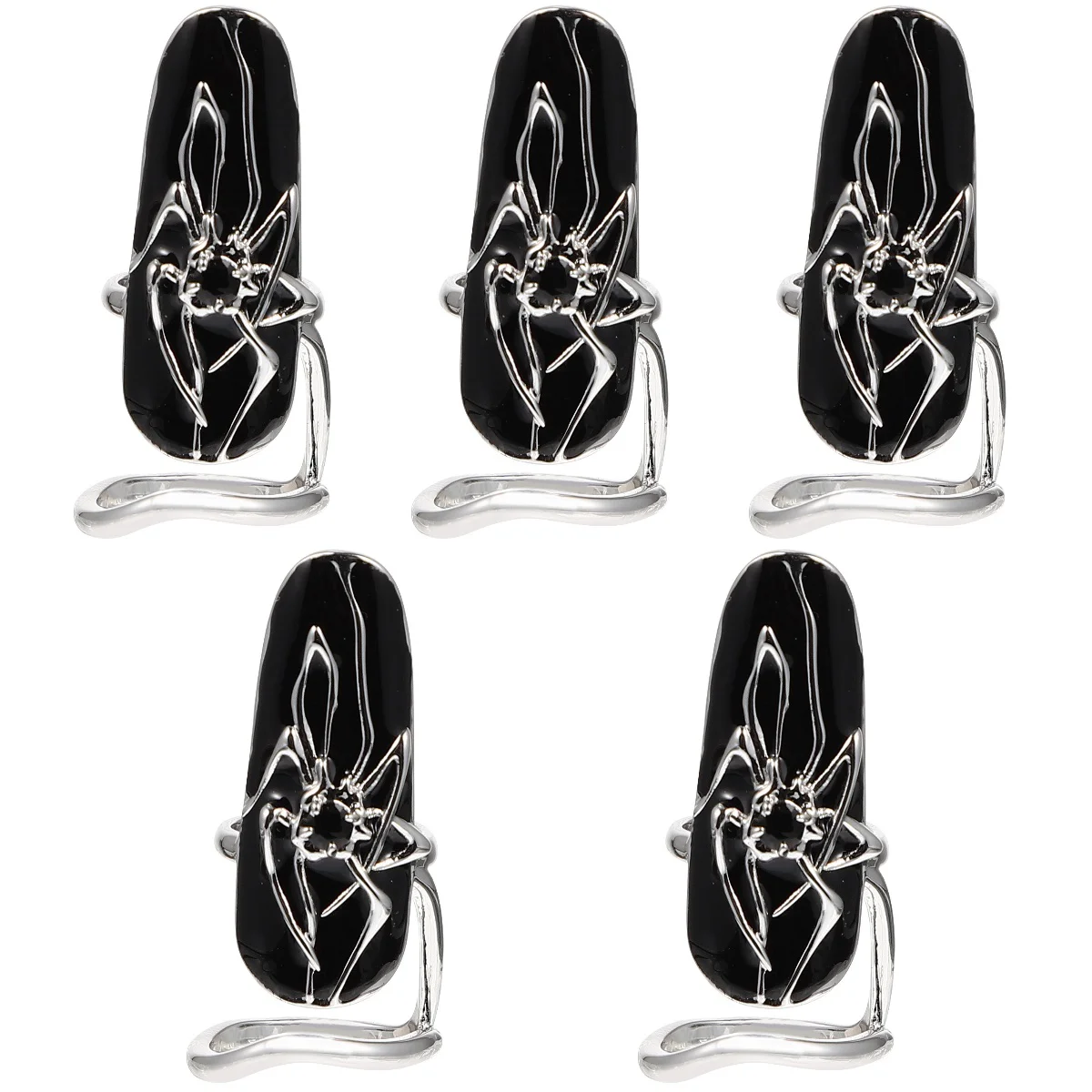5 PCS Spider Nail Ring Hallowee Full Coverage Ground Breakers for Halloween Alloy
5 PCS Spider Nail Ring Hallowee Full Coverage Ground Breakers for Halloween Alloy