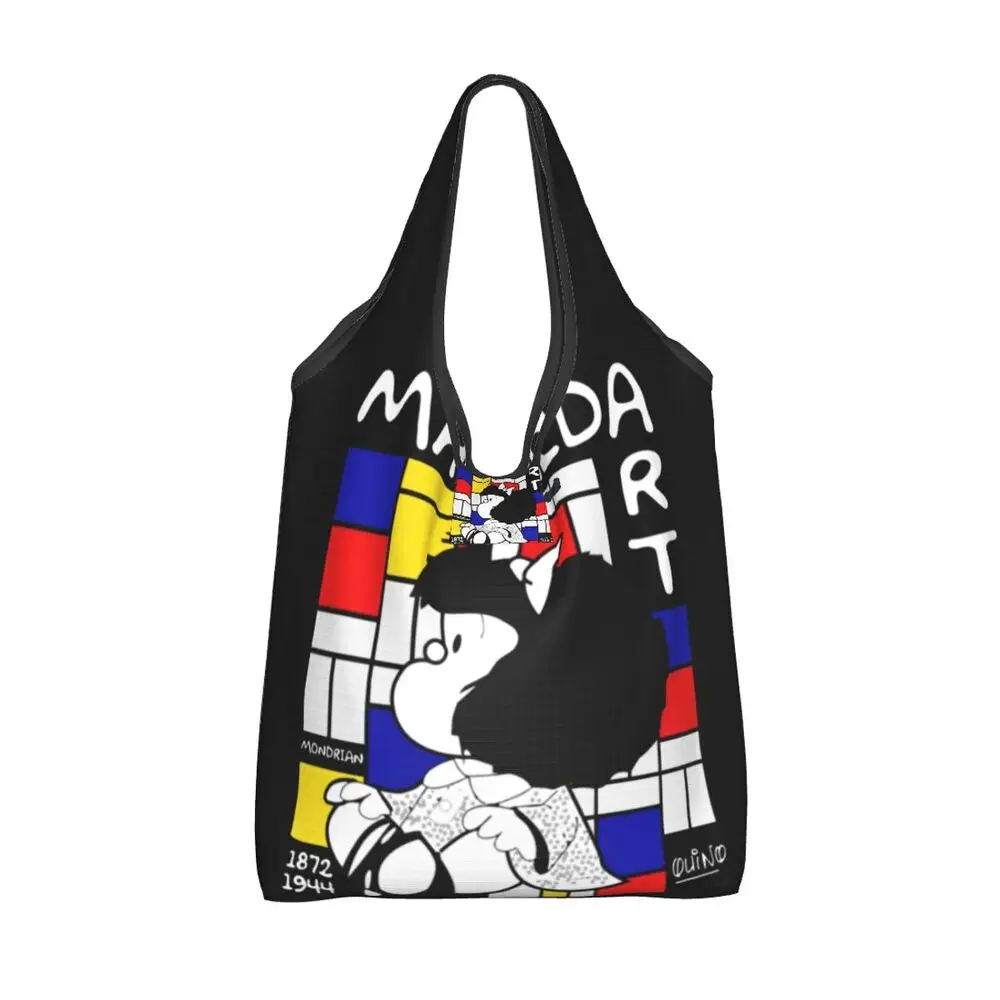 Custom Vintage Mafalda Manga Grocery Shopping Bag 170 S62d975e84ee44b29b65e32f78b2912c04