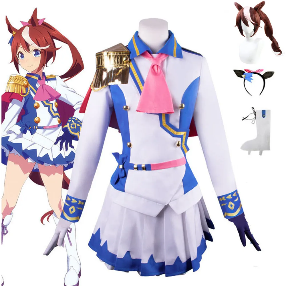 Anime Umamusume Pretty Derby Tokai Teio Cosplay Costume Suit Headdress Wig Leg Sets Halloween Show for Women
Anime Umamusume Pretty Derby Tokai Teio Cosplay Costume Suit Headdress Wig Leg Sets Halloween Show for Women