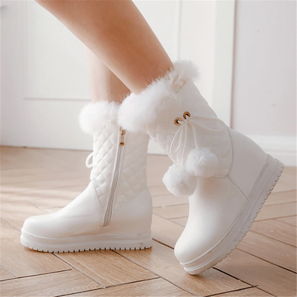 Fashion Women Snow Boots 2023 Winter Boots Height Lncreasing Platform Thick Plush Warm Zip Winter Shoes 34-43 White Pink Black
Fashion Women Snow Boots 2023 Winter Boots Height Lncreasing Platform Thick Plush Warm Zip Winter Shoes 34-43 White Pink Black