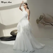 Magic Awn One Shoulder Boho Wedding Dresses For Women Simple Organza A-Line Tiered Ruffles Country Bride Dress Robe De Mariage
Magic Awn One Shoulder Boho Wedding Dresses For Women Simple Organza A-Line Tiered Ruffles Country Bride Dress Robe De Mariage