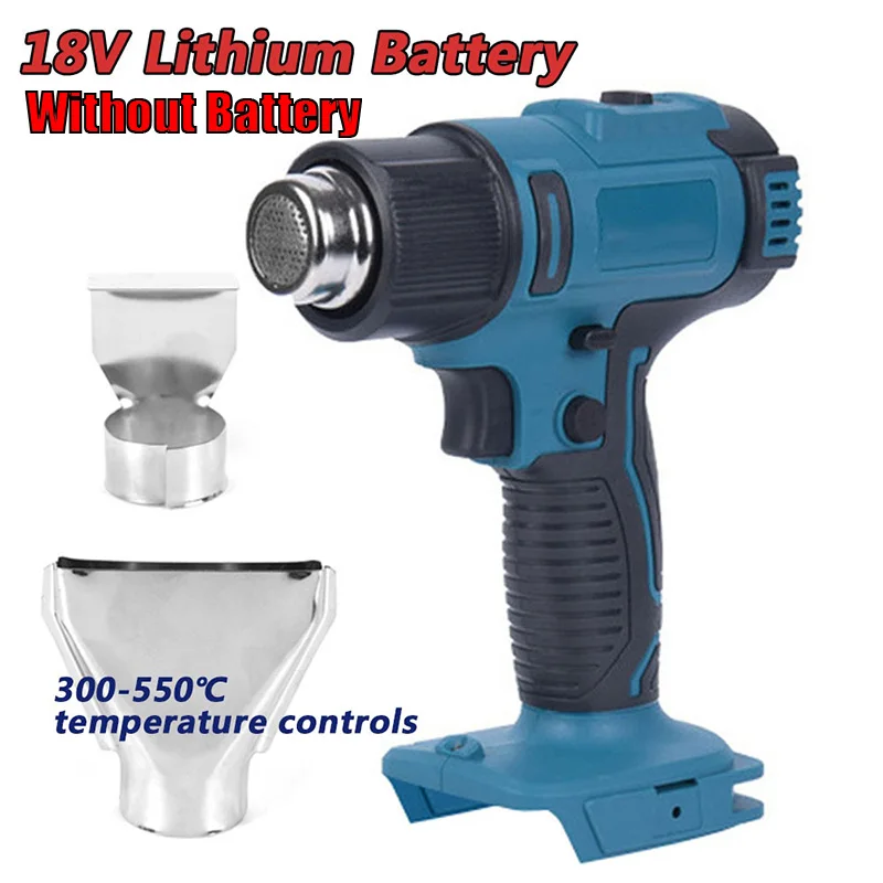 Industrial Hair Dryer Heat Cordless Handheld Hot Air Shrink Wrapping Soldering Tool Thermal Blower for Makita Battery
Industrial Hair Dryer Heat Cordless Handheld Hot Air Shrink Wrapping Soldering Tool Thermal Blower for Makita Battery