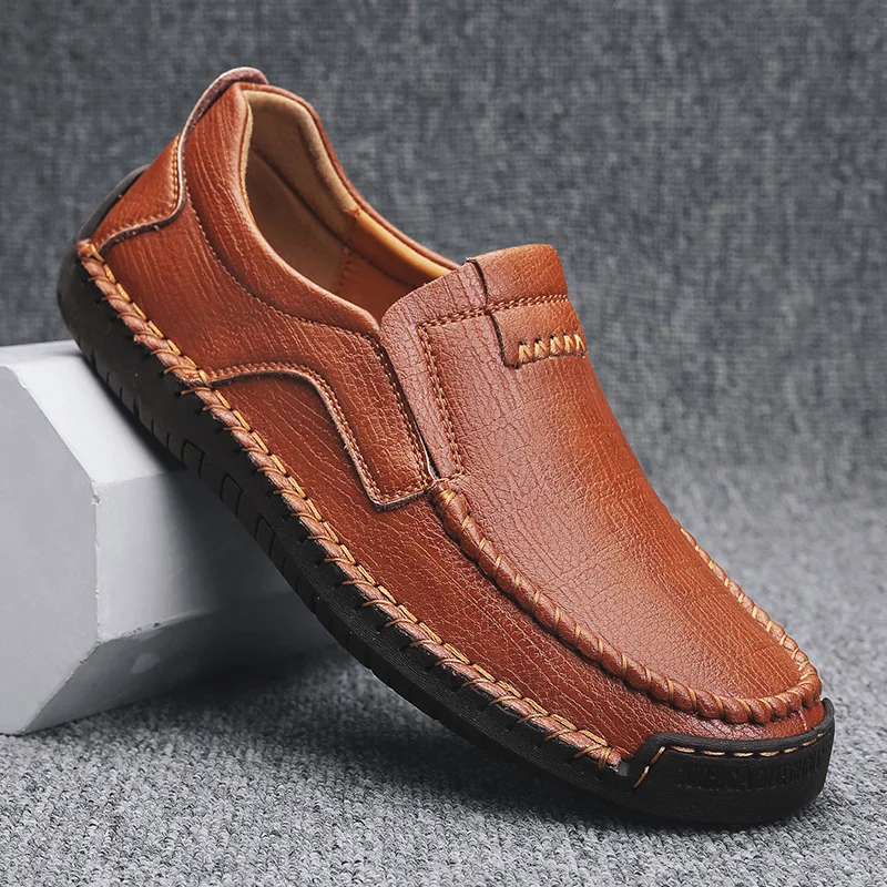 Large Size Leather Shoes for Men Handmade Soft Soles Comfortable Footwear Vintage Round Head Driving Loafers Sapatos Masculino
Large Size Leather Shoes for Men Handmade Soft Soles Comfortable Footwear Vintage Round Head Driving Loafers Sapatos Masculino