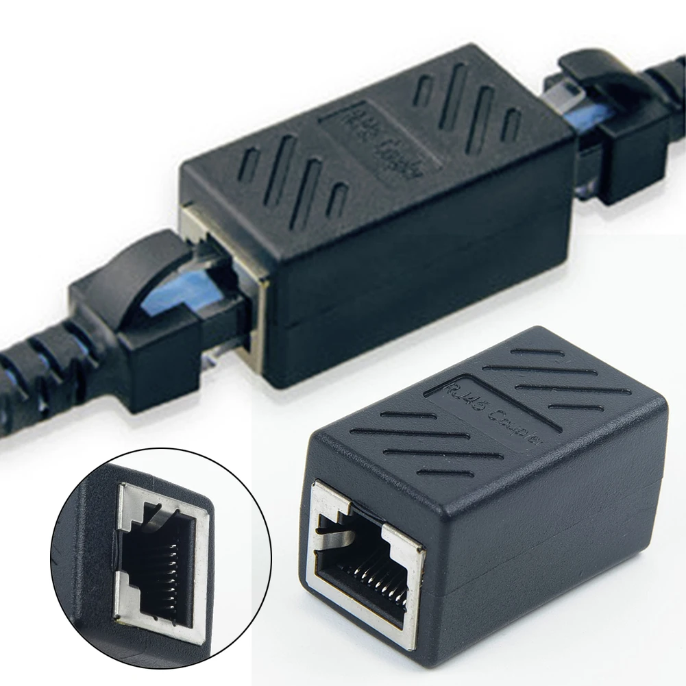 

Female To Female Connector RJ45 Ethernet Cable Network LAN Adapter Internet Coupler Extender Extension Converter