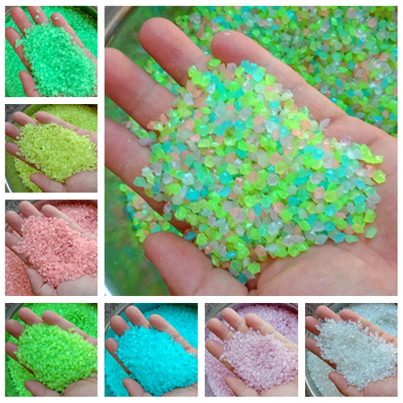 

1000pcs Luminous Sand Glow In Dark Pebbles Stone Home Garden Outdoor Path Lawn Decoration Fish Tank Aquarium Decor 3-5mm