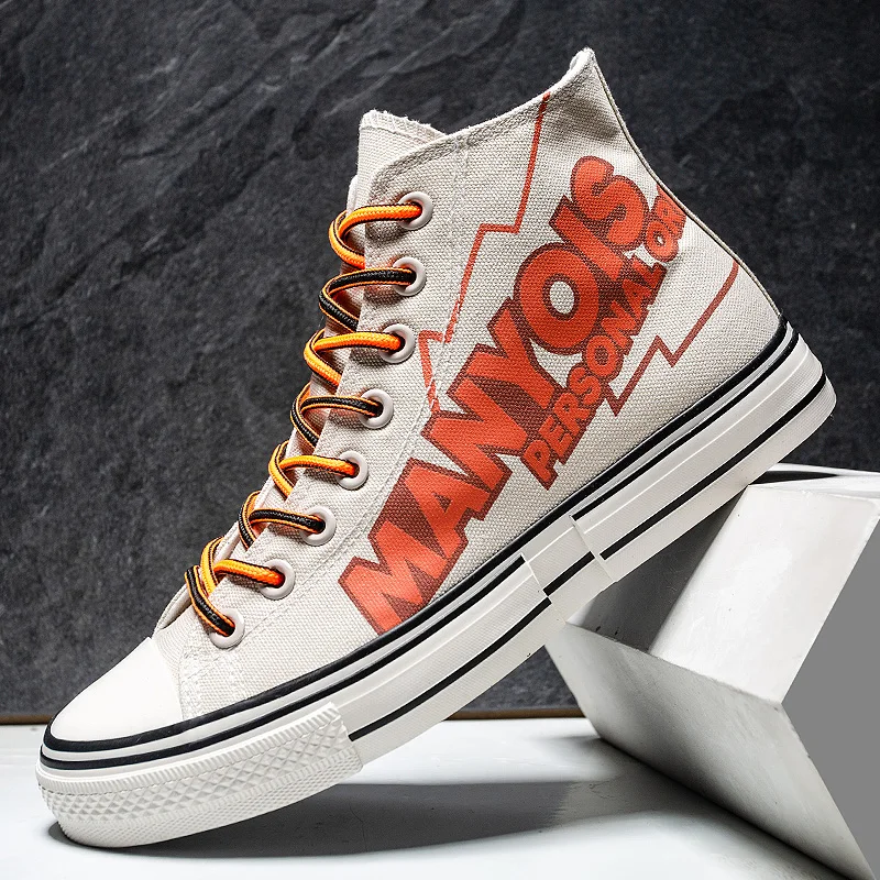 Men High Top Sneakers Lace Up Casual Breathable Platform Shoes New Fashion Trend Male Canvas Shoes Masculino Chunky Sports Shoes
Men High Top Sneakers Lace Up Casual Breathable Platform Shoes New Fashion Trend Male Canvas Shoes Masculino Chunky Sports Shoes