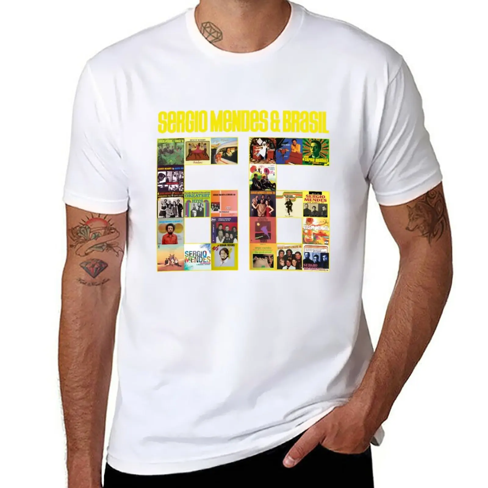 

New SERGIO MENDES BRASIL '66 T-Shirt custom t shirts design your own black t shirts designer t shirt men