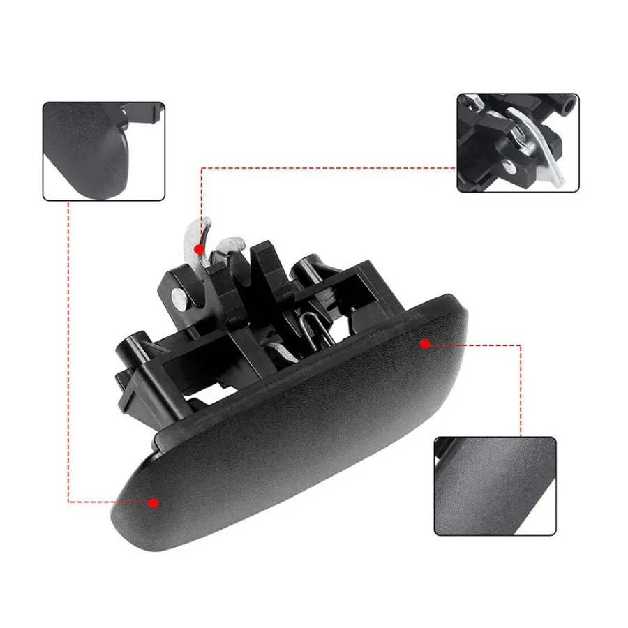 

Auto Gadgets Glove Box Latch Handle Agate Black Car Accessories Car Styling for 1997-2000 Dodge Dakota Durango 3.9L 4.7L