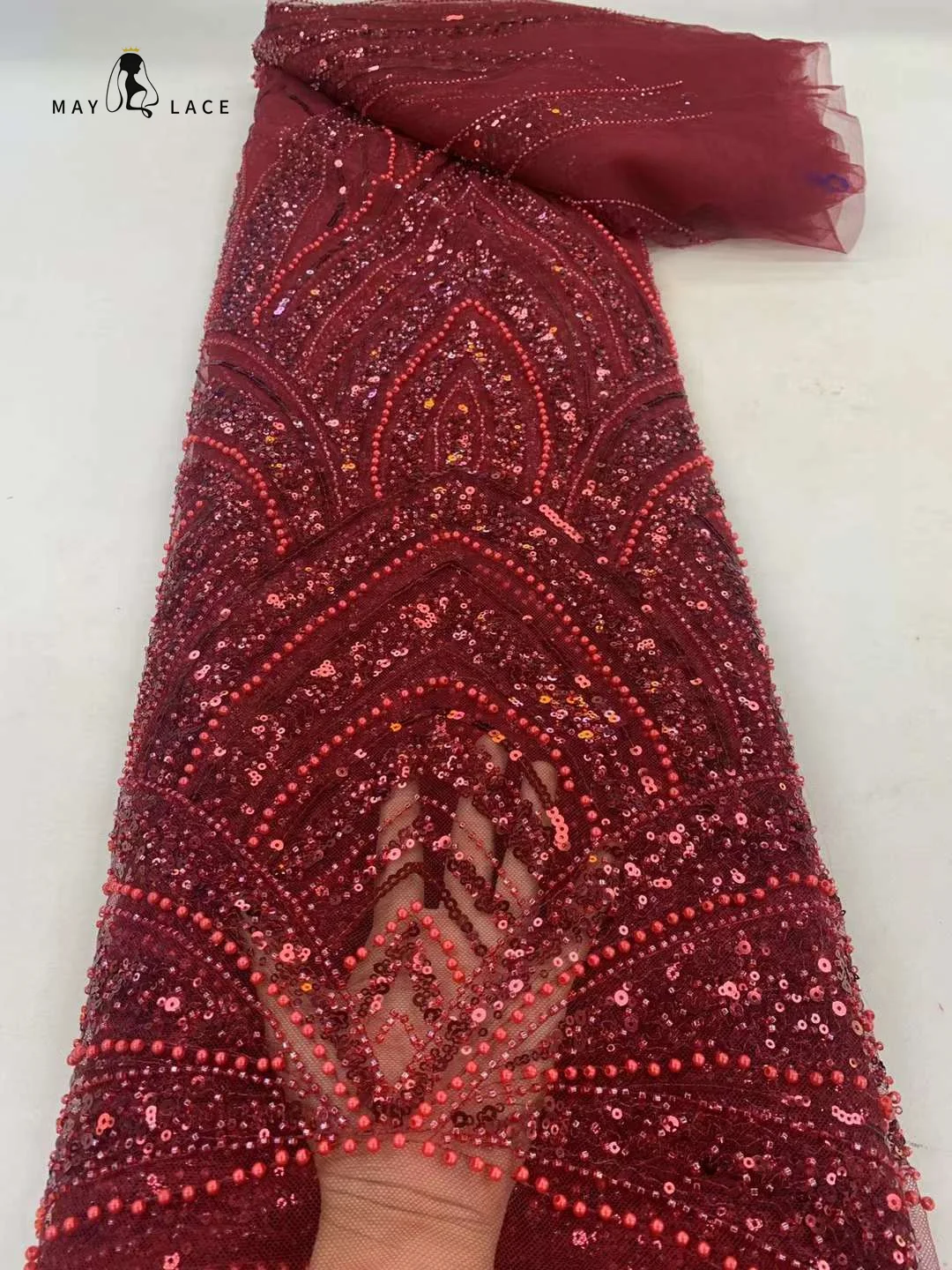 MAY LACE African Groom Fabrics Embroidery Sequins Bead For Women Sewing Evening Dresses Luxury Dubai Beading Lace Fabric 5 Yards
MAY LACE African Groom Fabrics Embroidery Sequins Bead For Women Sewing Evening Dresses Luxury Dubai Beading Lace Fabric 5 Yards