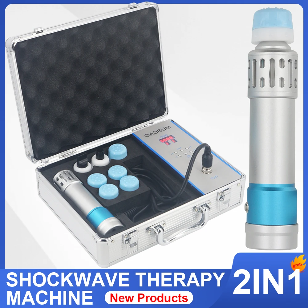 

Shockwave Therapy Machine Effective Relieve Back And Foot Pain Portable Muscle Relax 2 IN 1 Shock Wave Chiropractic Massage Gun
