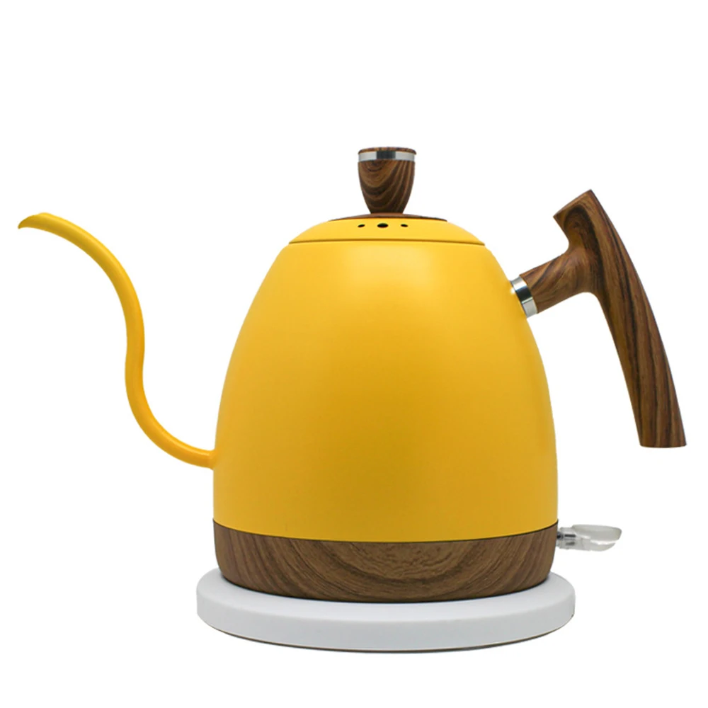 

1000ML Electric Kettle Gooseneck Hand Brew Coffee Pot 1350W Slender Fine-mouth Jug 304 Stainless Steel Teapot Kettles 220V