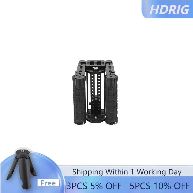 

HDRIG 5 & 7" LCD Monitors Director's Monitor Cage Kit with Handles and Light Stand Connector Height-Adjustable Rack