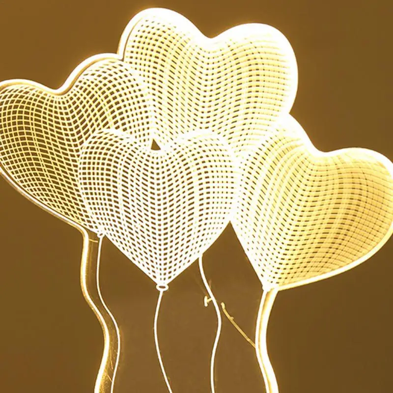 

Акриловая Ночная лампа, креативная трехмерная настольная лампа с деревянным основанием и регулируемой яркостью