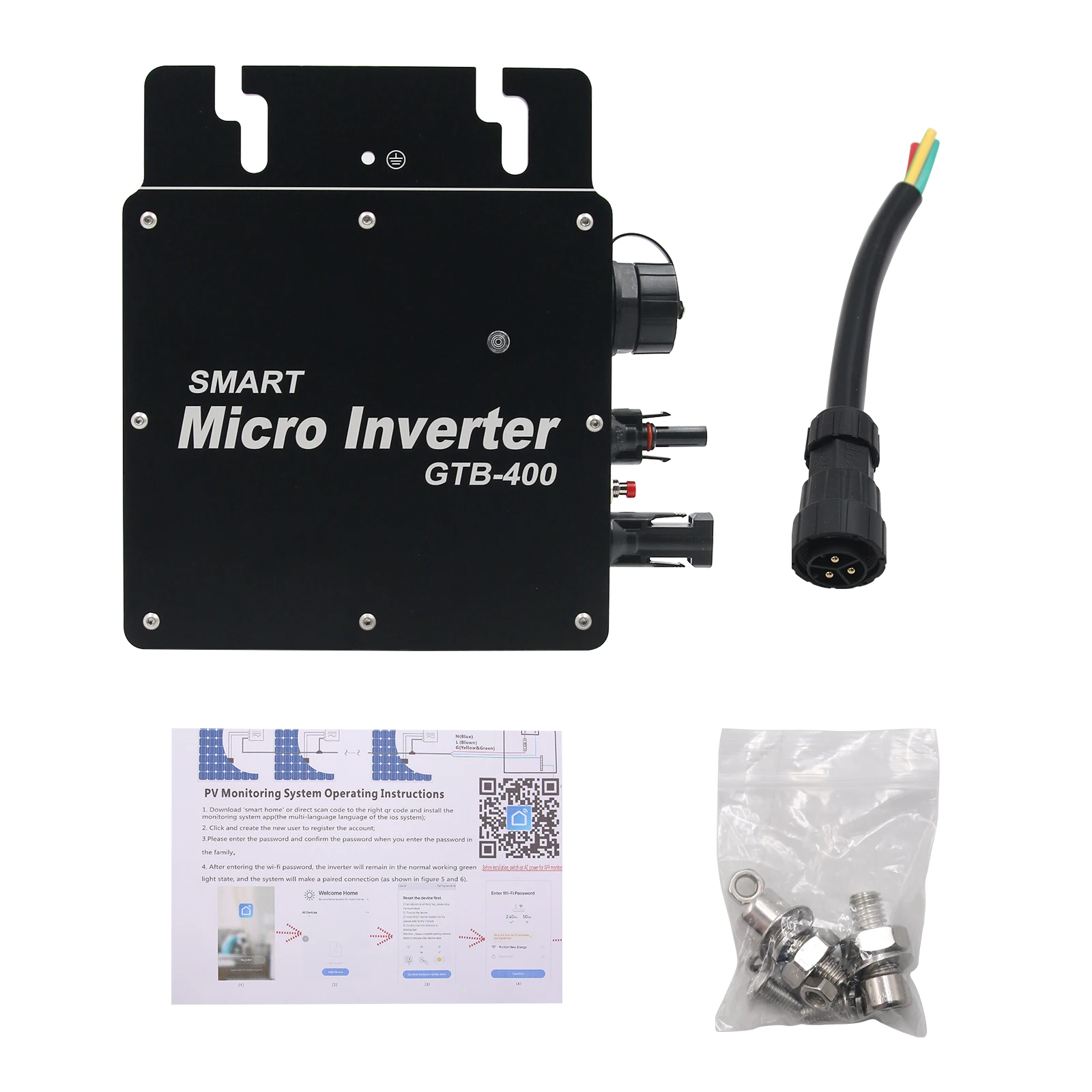 GTB-400 Output Power 400W Grid Tie Inverter Solar Grid Tie Micro Inverter For Solar Panel
GTB-400 Output Power 400W Grid Tie Inverter Solar Grid Tie Micro Inverter For Solar Panel