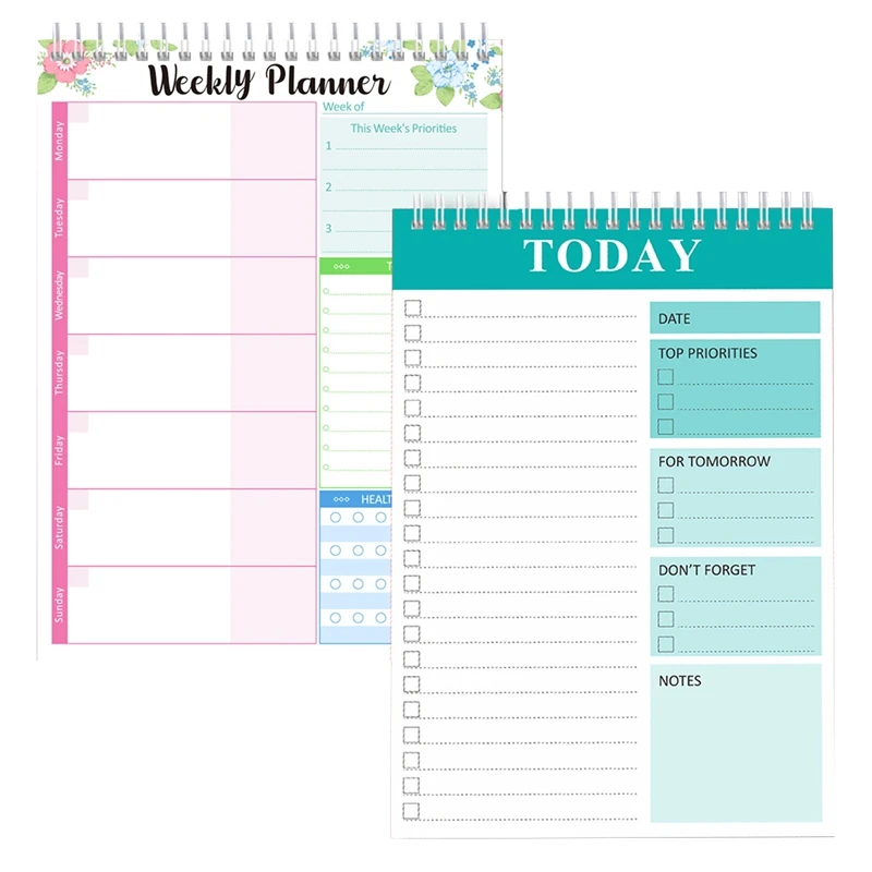 2PCS Weekly Planner Notepad And Today Planner Notebook 52 Sheets, Undated Weekly To Do List Notepad For School Office Durable
2PCS Weekly Planner Notepad And Today Planner Notebook 52 Sheets, Undated Weekly To Do List Notepad For School Office Durable