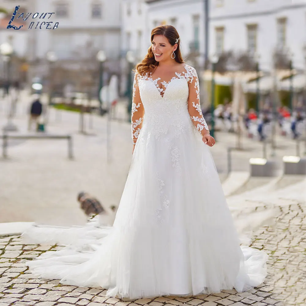 LAYOUT NICEB Classic Plus Size O-Neck Wedding Dresses Elegant Lace Appliques Bridal Gowns A-Line Backless Vestido De Noiva 2024
LAYOUT NICEB Classic Plus Size O-Neck Wedding Dresses Elegant Lace Appliques Bridal Gowns A-Line Backless Vestido De Noiva 2024