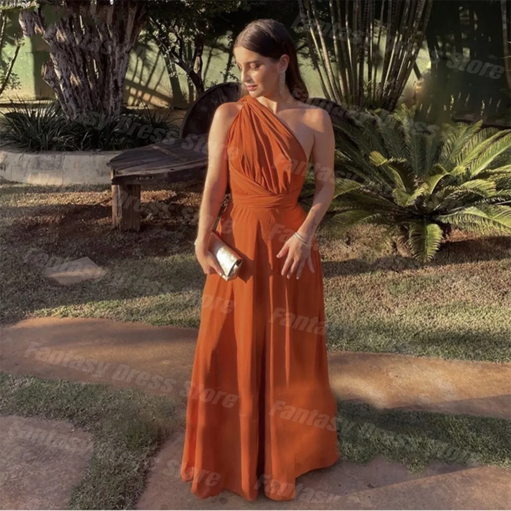 2023 Vintage Elegant Orange Chiffon Dubai Arab Formal Evening Dresses One Shoulder Sleeve Prom Gowns party dresses For Women
2023 Vintage Elegant Orange Chiffon Dubai Arab Formal Evening Dresses One Shoulder Sleeve Prom Gowns party dresses For Women