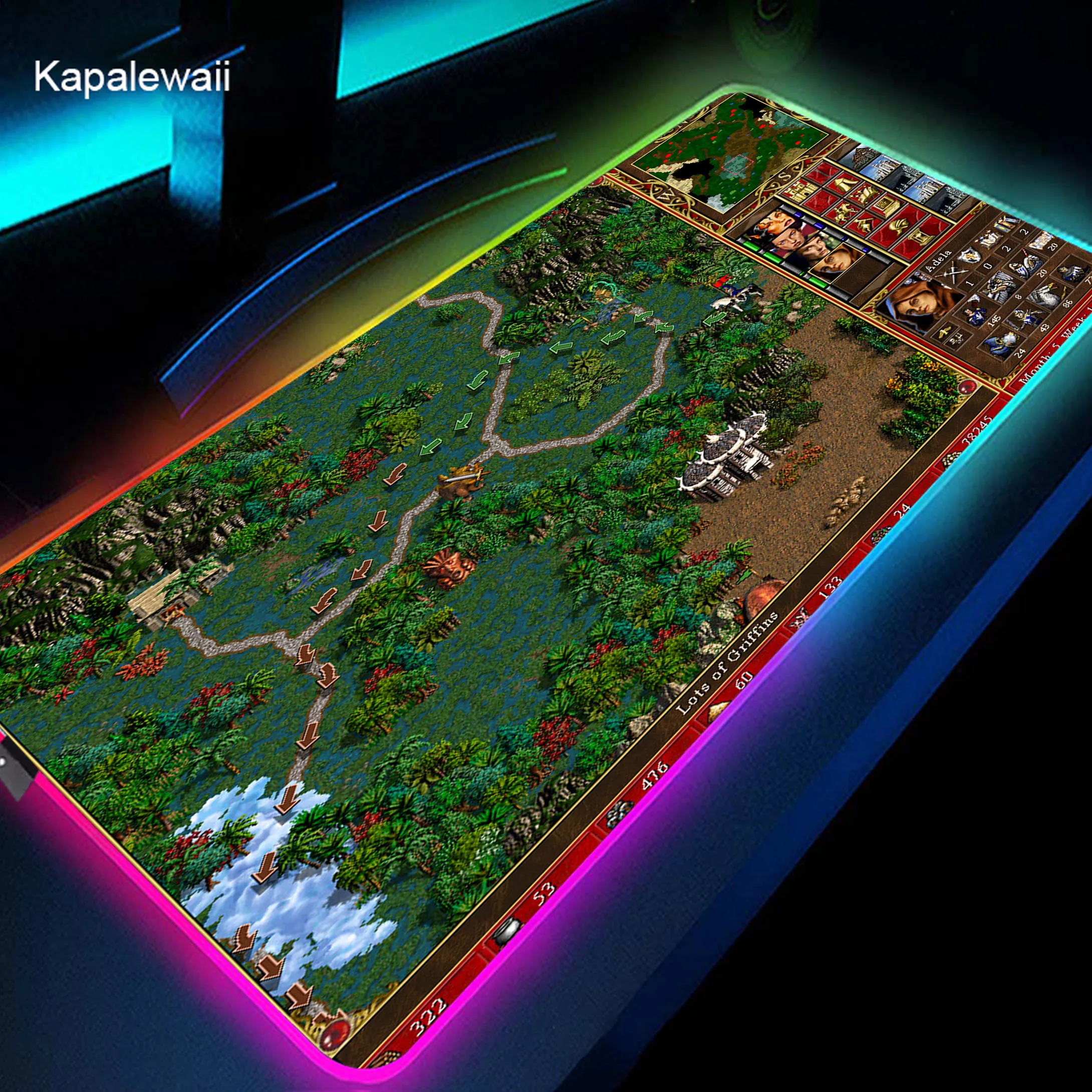 RGB Heroes of Might Mousepad Luminous Computer Keyboard Mouse Pad Pc Gamer LED Mouse Mats Speed Mousemat XXL Gaming Desk Pads
RGB Heroes of Might Mousepad Luminous Computer Keyboard Mouse Pad Pc Gamer LED Mouse Mats Speed Mousemat XXL Gaming Desk Pads