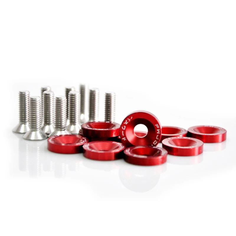 Protect Your Vehicle Parts with M6 Anodized Aluminum Fender Screw Washers & Bolts, Set of 10, Easy Installation
Protect Your Vehicle Parts with M6 Anodized Aluminum Fender Screw Washers & Bolts, Set of 10, Easy Installation