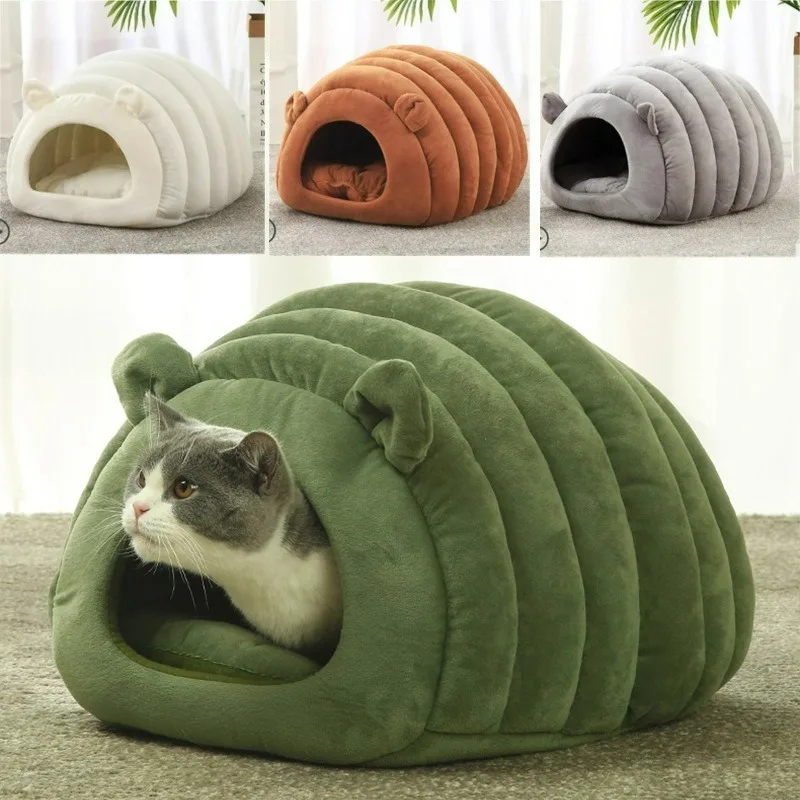 

Autumn and Winter New Style Semi-enclosed Warm Caterpillar Cat Nest Dog Sofa Pet Bed for Dogs Convertible Blanket Coop Kennel