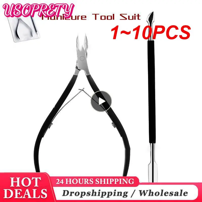 

1~10PCS Nail Cuticle Nipper Scissors Stainless Steel Manicure Colorful Clipper Dead Skin Remover Pedicure Eagle Beak Pliers