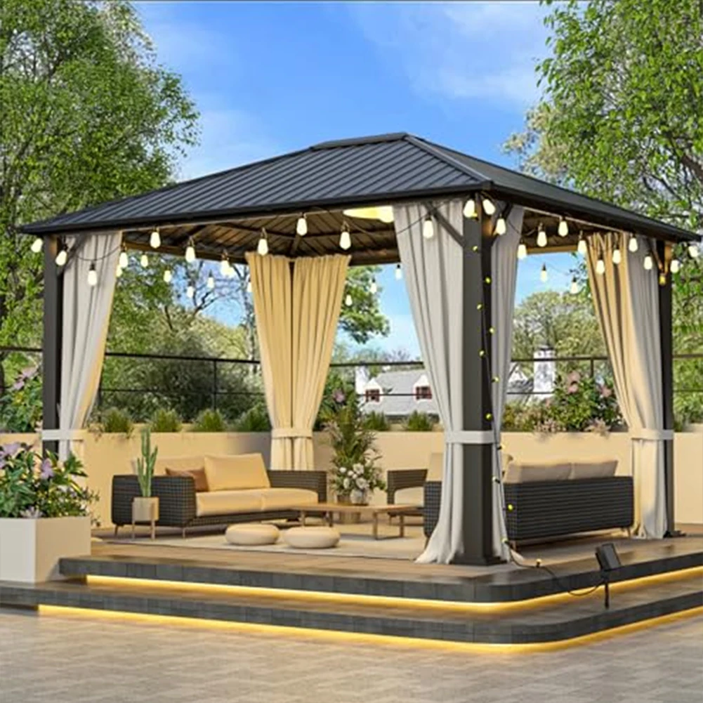 10 'x 12' жесткая металлическая беседка с москитной сеткой, сверхмощная Бытовая палатка для двора, сада, патио
10 'x 12' жесткая металлическая беседка с москитной сеткой, сверхмощная Бытовая палатка для двора, сада, патио