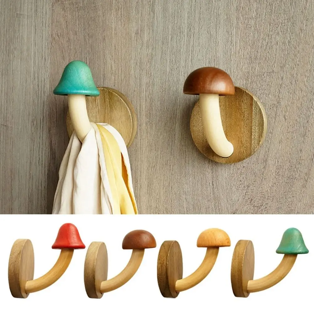 Wooden Mushroom Coat Hook New Self Adhesive Wall Hanger Clothes Hook Creative Punch-free Wall Organizer Hook Home
Wooden Mushroom Coat Hook New Self Adhesive Wall Hanger Clothes Hook Creative Punch-free Wall Organizer Hook Home