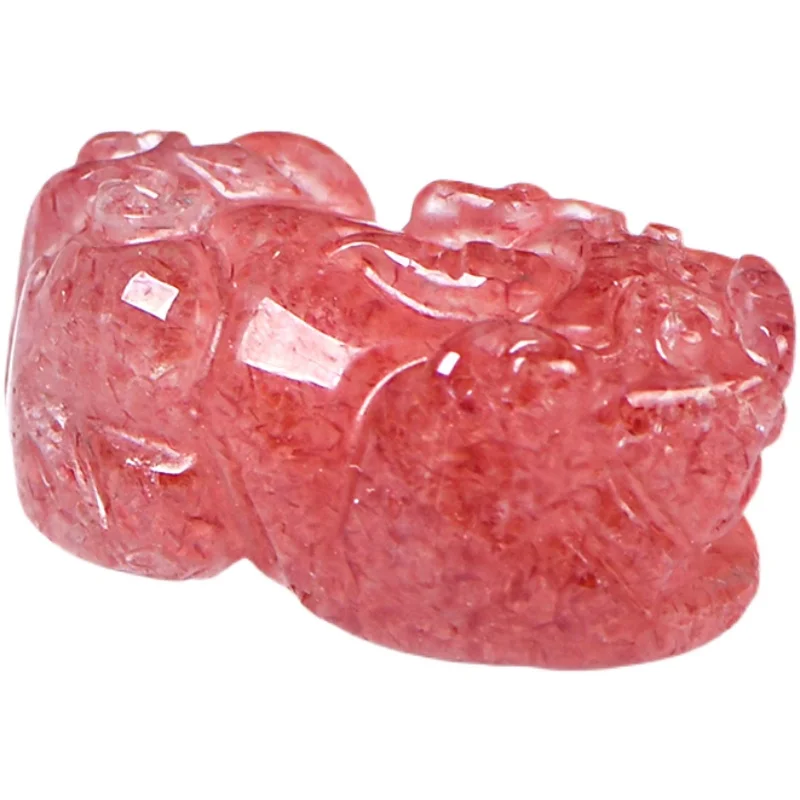 5A Strawberry Quartz Pixiu Piyao Pendant Genuine Quartz Crystal Single Bead DIY Jewelry Material Loose Beads 
5A Strawberry Quartz Pixiu Piyao Pendant Genuine Quartz Crystal Single Bead DIY Jewelry Material Loose Beads