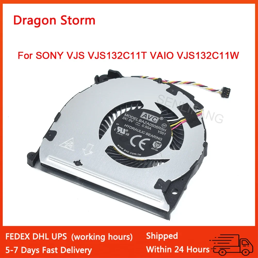 Новый вентилятор охлаждения процессора ноутбука BAZA0506R5H Y001 DC5V 0.50A 4Pin для SONY VJS VJS132C11T VAIO VJS132C11W
Новый вентилятор охлаждения процессора ноутбука BAZA0506R5H Y001 DC5V 0.50A 4Pin для SONY VJS VJS132C11T VAIO VJS132C11W