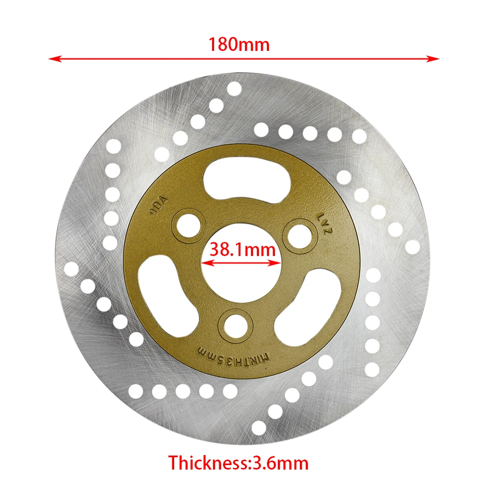 180MM 3 Holes Motorcycle Brake Rotors For SUZUKI HAOJUE AN125 HS125T UE125T HJ125T UA125T-A/E/3 Brake Disk Replacement Parts
180MM 3 Holes Motorcycle Brake Rotors For SUZUKI HAOJUE AN125 HS125T UE125T HJ125T UA125T-A/E/3 Brake Disk Replacement Parts