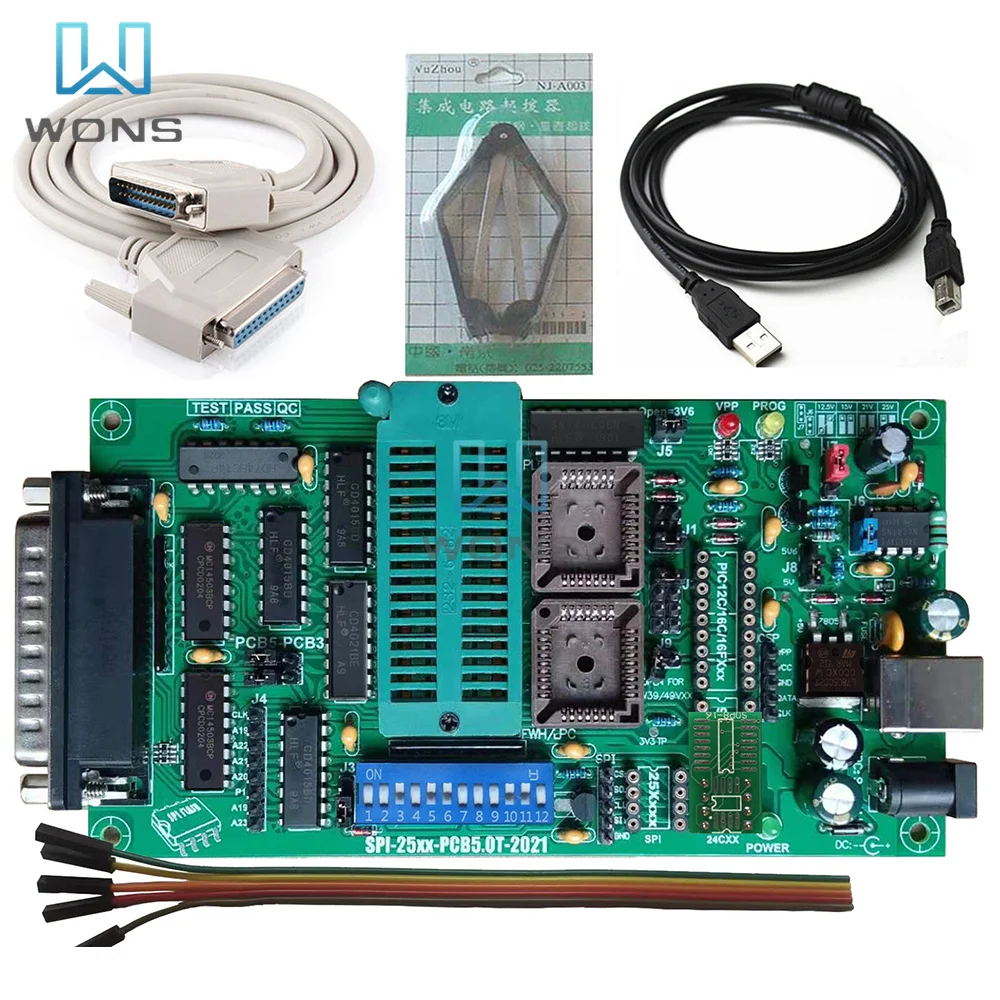 Diymore SPI 25xx PCB5.0T-2021 Willem EPROM Programmer BIOS009 PIC Support 0.98d12 Promotion Clip PLCC32+SOIC 8 Pin Adapter
Diymore SPI 25xx PCB5.0T-2021 Willem EPROM Programmer BIOS009 PIC Support 0.98d12 Promotion Clip PLCC32+SOIC 8 Pin Adapter
