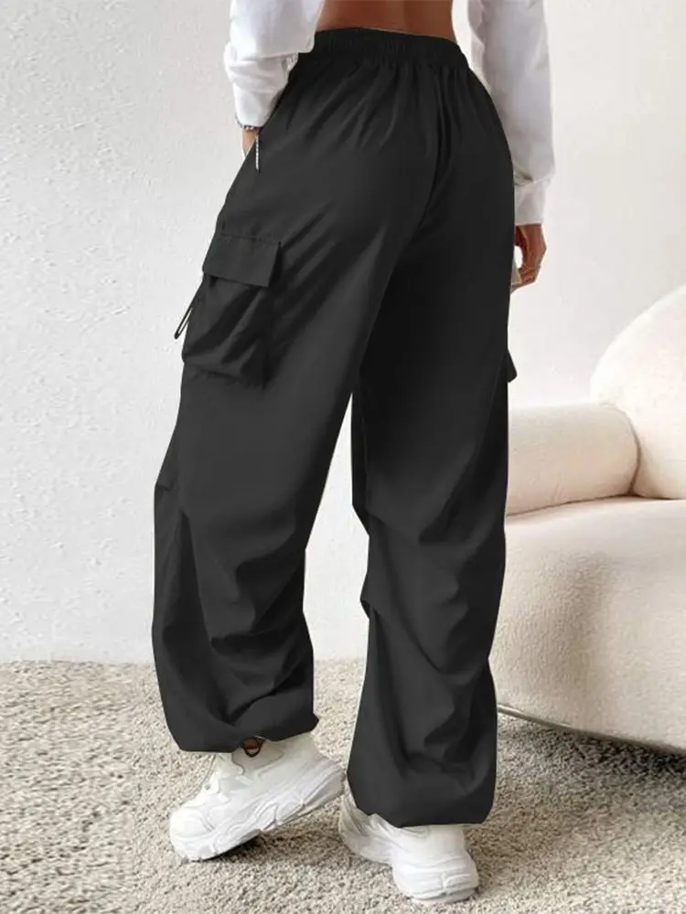 ZANZEA 2023 Autumn Women Solid Cargo Pants Pocket Drawstring Overalls Casual Elastic High Waist Trouser Vintage Loose Pantalons 
ZANZEA 2023 Autumn Women Solid Cargo Pants Pocket Drawstring Overalls Casual Elastic High Waist Trouser Vintage Loose Pantalons
